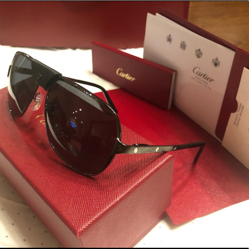 Brand new authentic Cartier santos sunglasses. - Picture 2 of 8